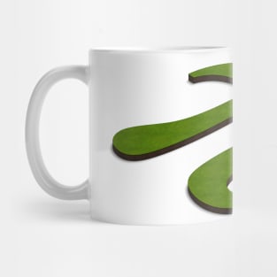 3d map in the shape of the pi symbol. Mug